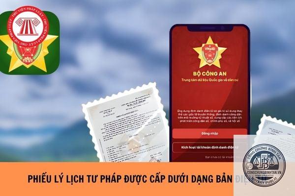 phiếu lý lịch tư pháp bản điện tử