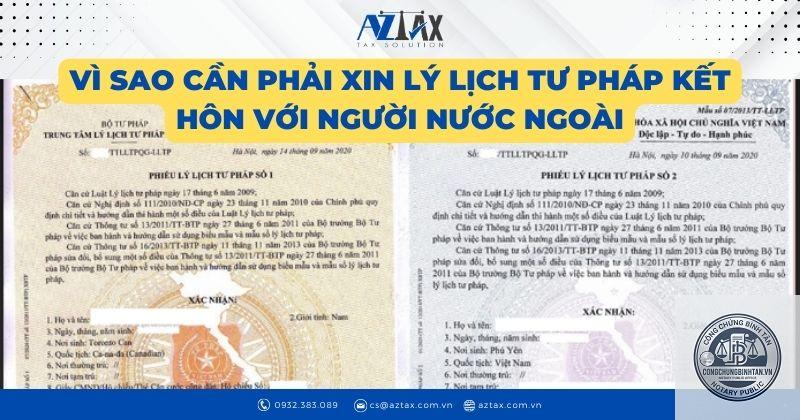 phiếu lý lịch tư pháp kết hôn nước ngoài