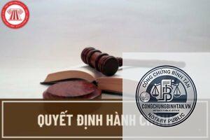 quyết định hành chính là gì
