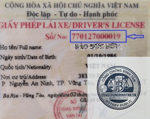 sao y giấy phép lái xe