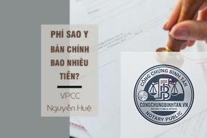 sao y giấy tờ cá nhân bao nhiêu tiền