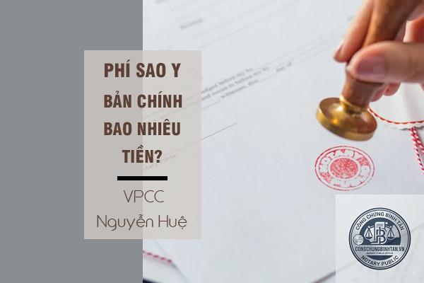 sao y giấy tờ cá nhân bao nhiêu tiền