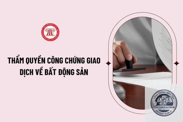 thẩm quyền công chứng là gì