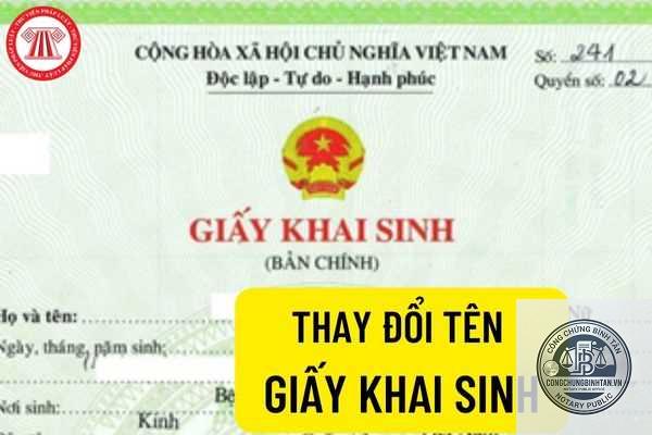 thay đổi họ tên trên giấy khai sinh - Hình 4