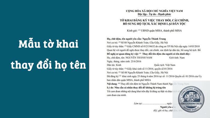 thay đổi họ tên trên giấy khai sinh - Hình 5