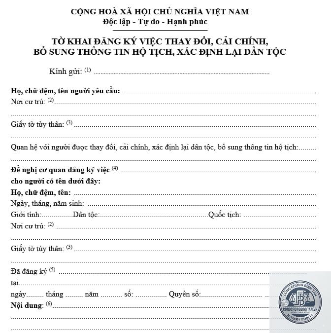 thay đổi họ tên trên giấy khai sinh - Hình 1