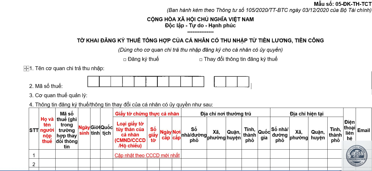 thay đổi thông tin mã số thuế - Hình 3