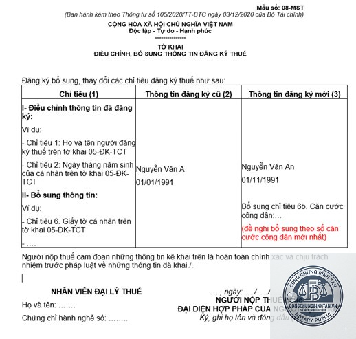 thay đổi thông tin mã số thuế - Hình 4