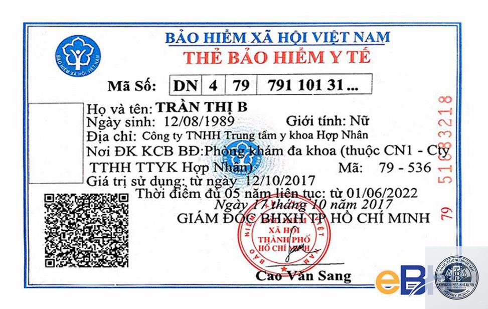 thẻ bảo hiểm y tế