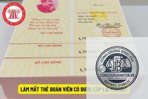 thẻ đoàn viên bị mất