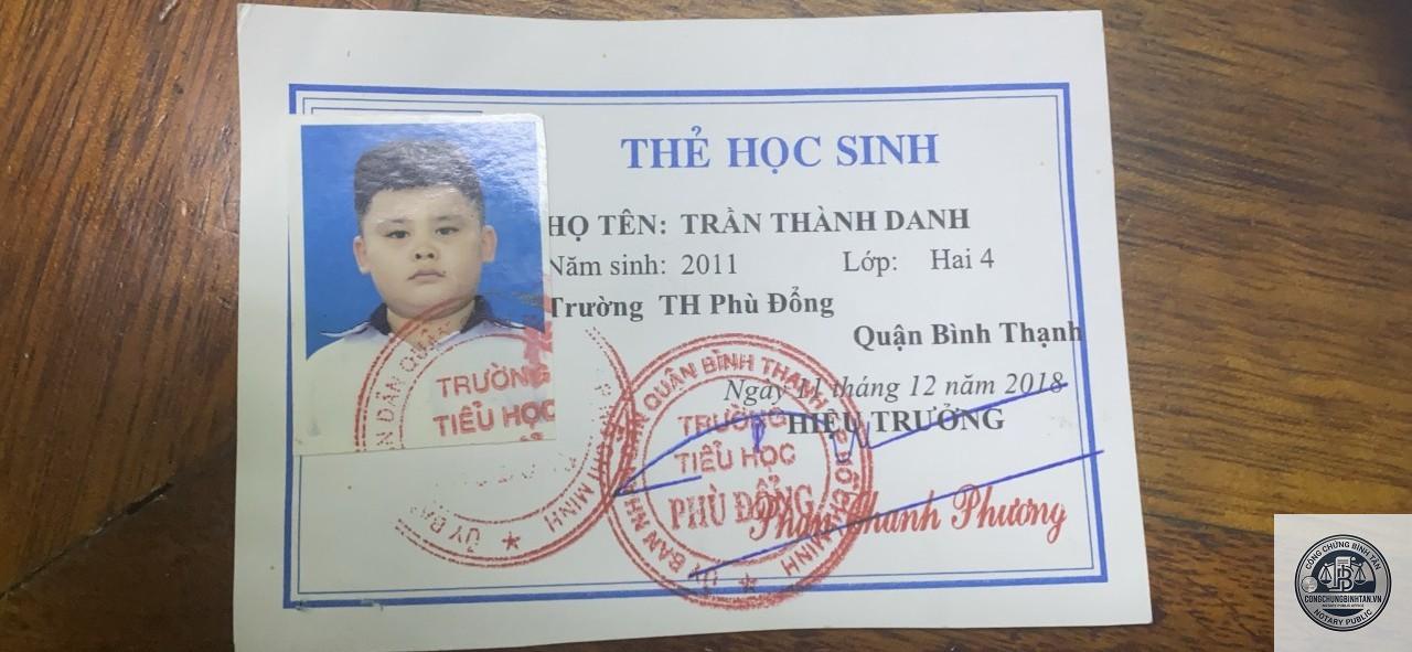 thẻ học sinh bị mất - H&igrave;nh 3