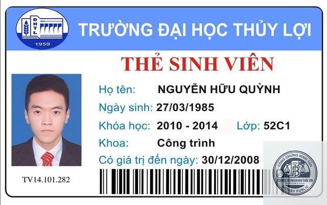 thẻ sinh viên - Hình 1