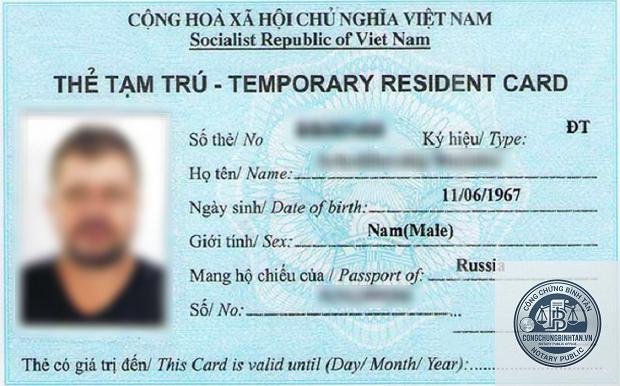 thẻ tạm trú - Hình 3