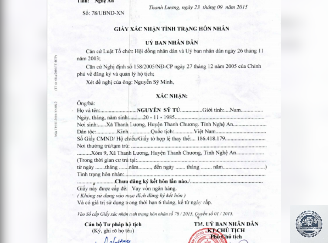 thời hạn giấy xác nhận độc thân - Hình 2