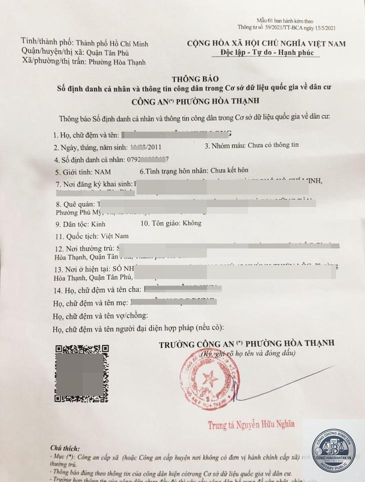 thông báo số định danh - Hình 2