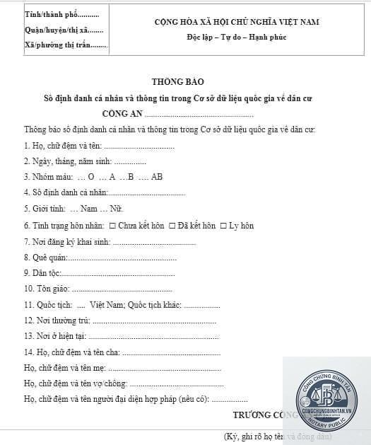 thông báo số định danh - Hình 1