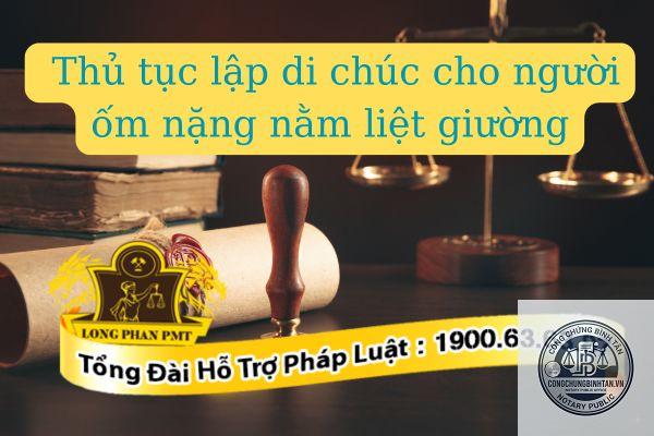 thủ tục lập di chúc cho người bệnh