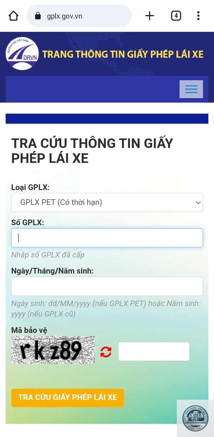 tra cứu giấy ph&eacute;p l&aacute;i xe - H&igrave;nh 1