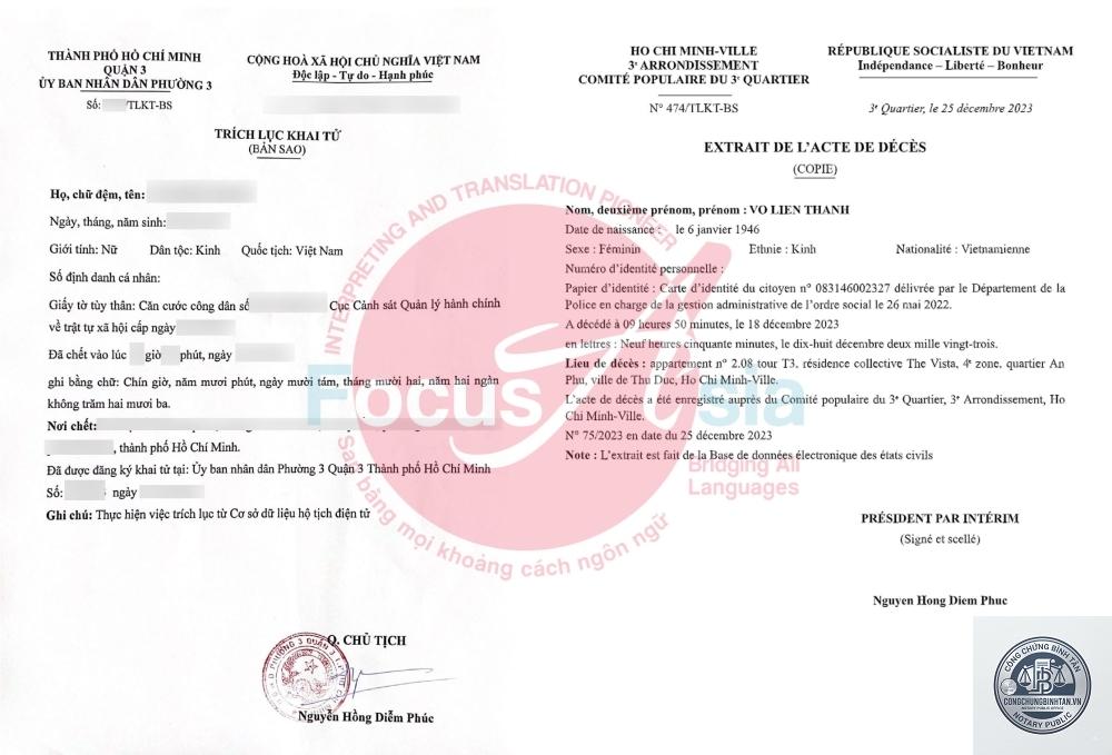 trích lục khai tử - Hình 4