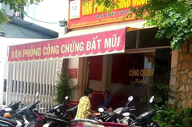 văn phòng công chứng Cà Mau
