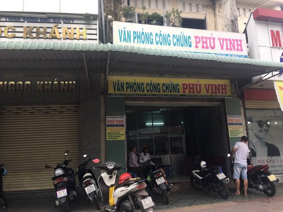 văn phòng công chứng Trà Vinh