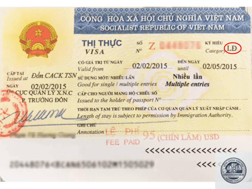visa lao động