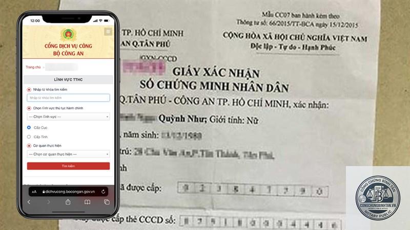 xác nhận số căn cước - Hình 2