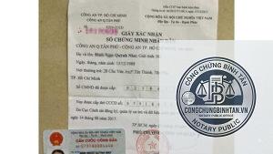 xác nhận số căn cước