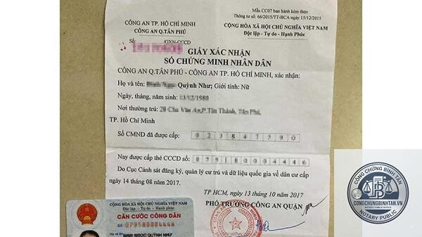 xác nhận số căn cước - Hình 1