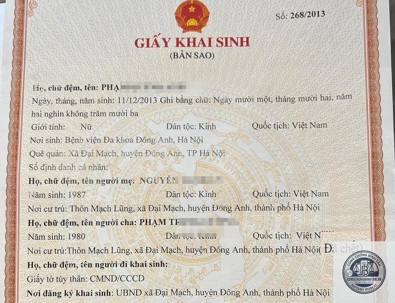 xin cấp bản sao giấy khai sinh - Hình 3