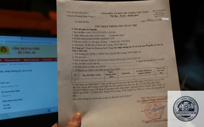 xin giấy xác nhận cư trú online - Hình 2