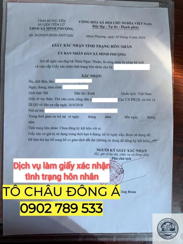 xin giấy xác nhận độc thân ở đâu - Hình 2