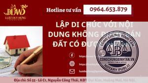 bán đất có làm mất hiệu lực di chúc không