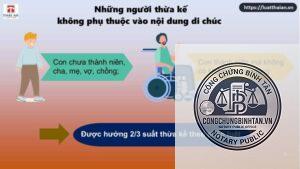 cha mẹ có được hưởng di sản không phụ thuộc di chúc