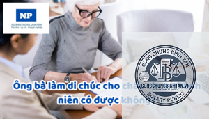 cha mẹ lập di chúc cho con chưa thành niên