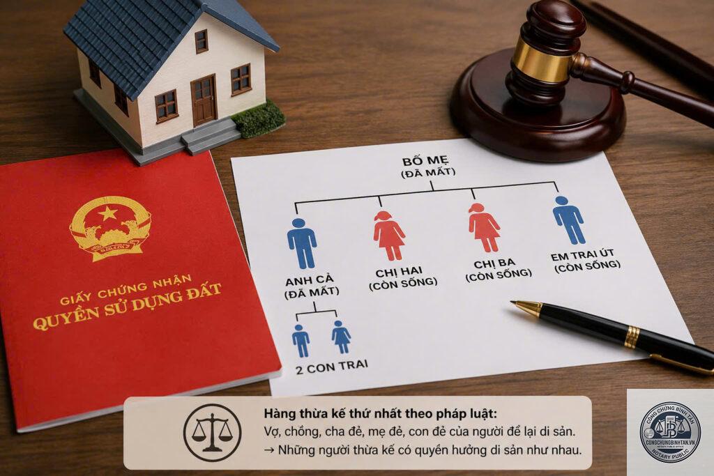 cha mẹ lập di chúc cho con không cùng hộ khẩu