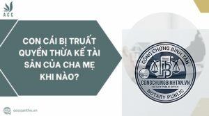 cha mẹ truất quyền thừa kế của con