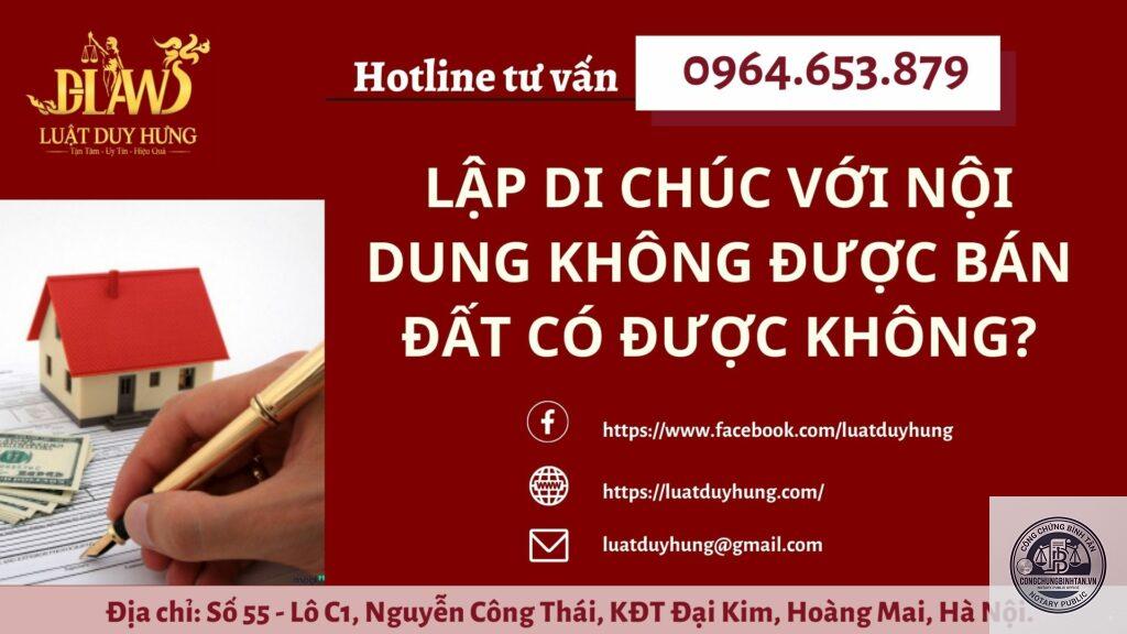 chuyển nhượng đất có làm mất hiệu lực di chúc không