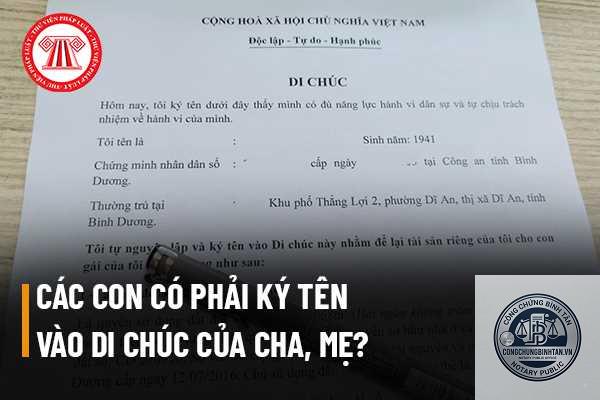 con lập di chúc không cho cha mẹ hưởng