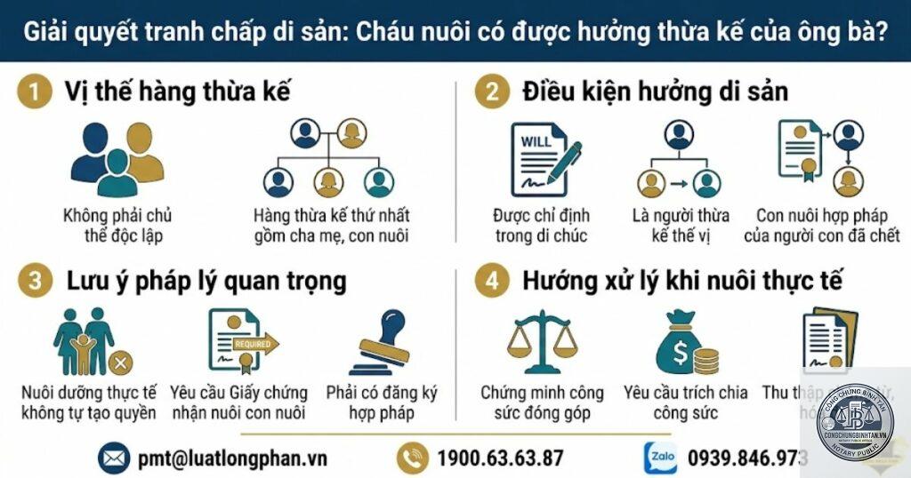 con nuôi có được hưởng sổ đỏ theo di chúc