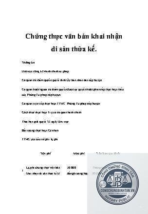 c&ocirc;ng chứng văn bản khai nhận di sản theo di ch&uacute;c - Image 3