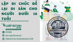 di chúc cho con dưới 18 tuổi