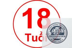 di chúc cho người chưa đủ 18 tuổi