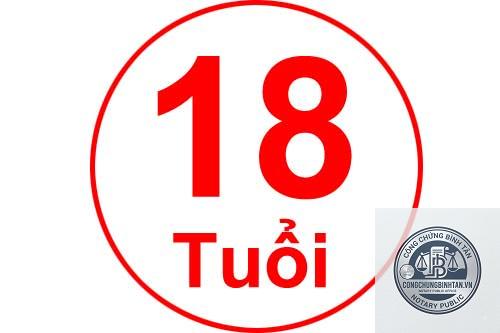 di chúc cho người chưa đủ 18 tuổi