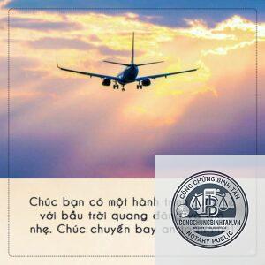 di chúc của hành khách trên máy bay
