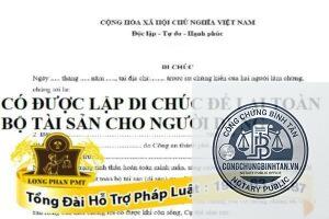 di chúc để lại tài sản cho nhiều người