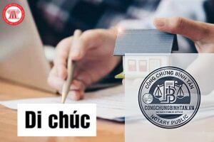 di chúc đối với tài sản đã bị chuyển nhượng