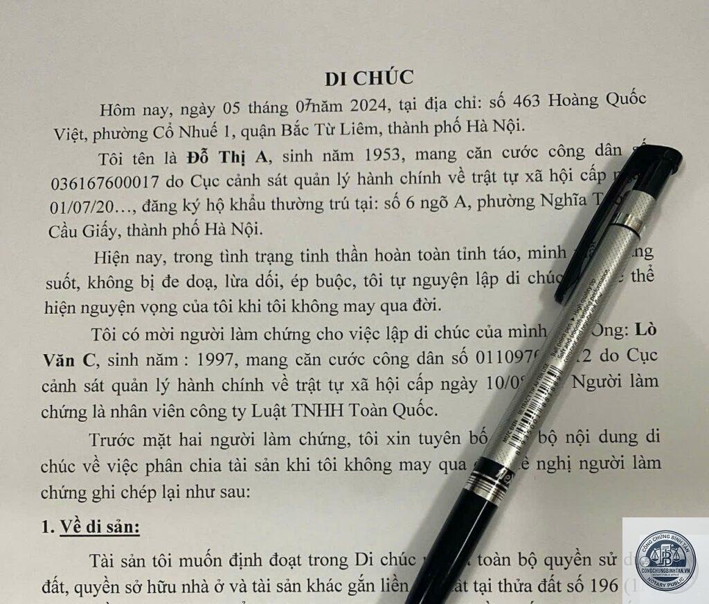 di chúc khi đang cấp cứu