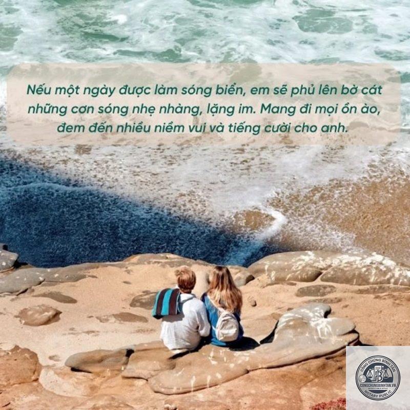 di chúc khi đang đi biển
