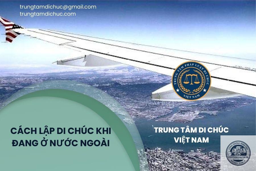 di chúc khi đang ở nước ngoài trên máy bay